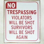 Cedule kov NO Trespassing SFT-OST-19