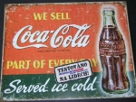 Cedule Coca Cola Served Ice Cold SFT-OST-34