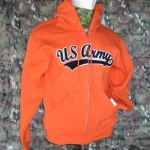 Mikina U.S.Army patch oranžová