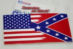 Samolepa kombinovan vlajka USA JIH