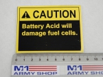 Samolepa Caution Battery Acid