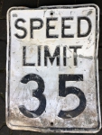Cedule Speed limit 35 lisovan